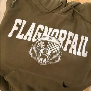 Flag Nor Fail Olive Graphic Hoodie